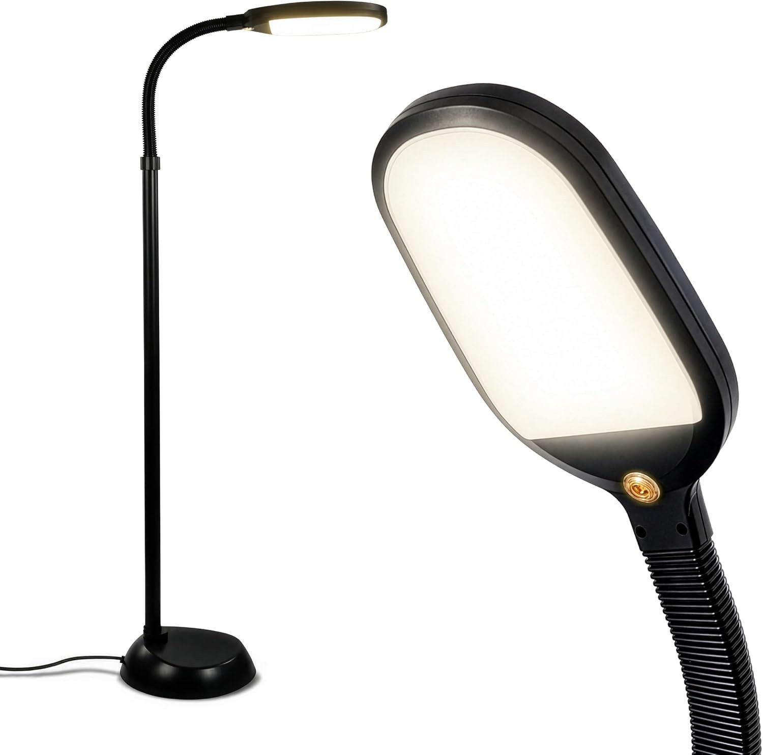Brightech Litespan LED Floor Reading Lamp, Black