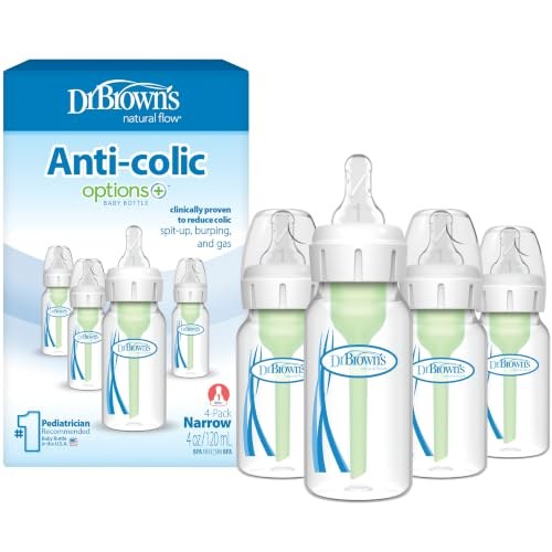 Dr. Brown's Options+ Anti-Colic Bottles, 4 oz, 4-Pack