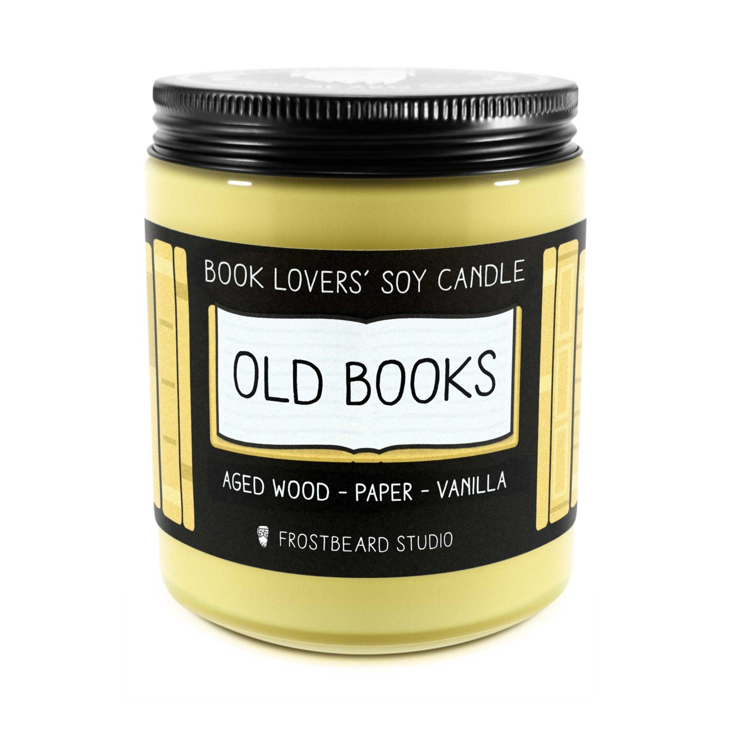 Frostbeard Studio Old Books Soy Candle, 8 oz