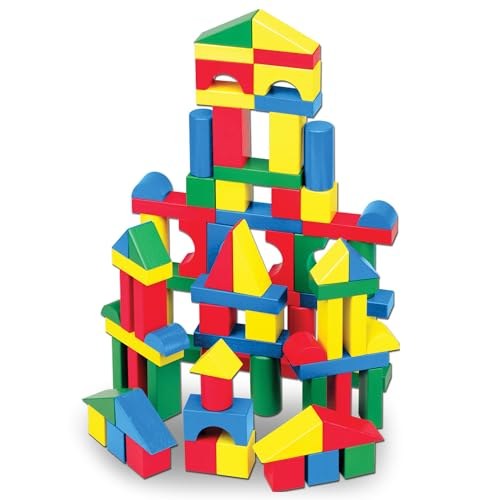 Melissa & Doug 100 Wooden Building Blocks