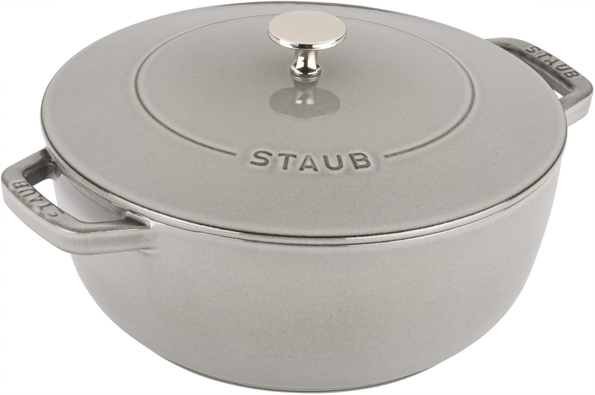 Staub 3.75-Quart Round Cocotte in Graphite Grey